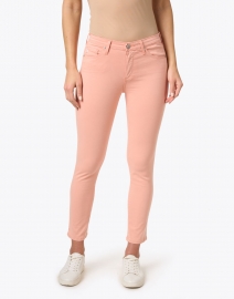 Front image thumbnail - AG Jeans - Prima Light Peach Stretch Sateen Slim Jean