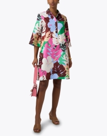 Look image thumbnail - Sara Roka - Jackalyn Multi Tropical Print Shirt Dress