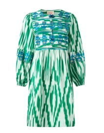 Lucie Green Ikat Print Dress