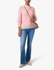 Look image thumbnail - Marc Cain - Pink Wool Mock Neck Sweater