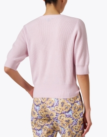 Back image thumbnail - Repeat Cashmere - Pink Cashmere Henley Sweater