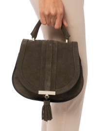Mini Venice Olive Suede Leather Cross-Body Bag