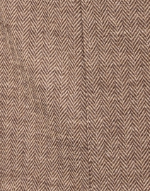Fabric image thumbnail - Weekend Max Mara - Brandy Brown Chevron Wool Blend Jacket