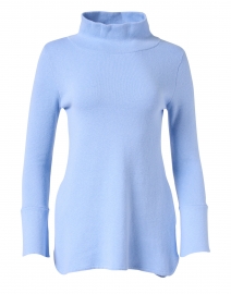 Product image thumbnail - Burgess - Lauren Flax Blue Cotton Cashmere Tunic