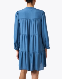 Back image thumbnail - Honorine - Camille Blue Tiered Dress