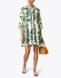 Ro's Garden - Deauville Green Lemon Print Shirt Dress