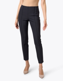Front image thumbnail - Lafayette 148 New York - Gramercy Blue Stretch Ankle Pant