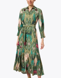Front image thumbnail - Figue - Indiana Green Print Shirt Dress