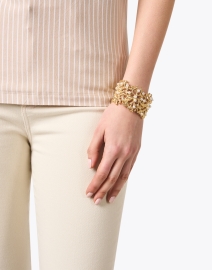 Look image thumbnail - Kenneth Jay Lane - Gold Branch Pearl Cuff Bracelet