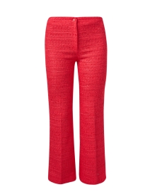 Product image thumbnail - Santorelli - Liza Red Tweed Crop Flare Pant