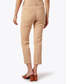 Back image thumbnail - Weekend Max Mara - Papaia Orange Print Stretch Trouser