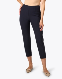 Front image thumbnail - Peserico - Navy Stretch Pull On Pant