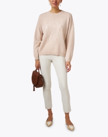 Look image thumbnail - Peserico - Amber Beige Sequin Sweater