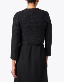 Back image thumbnail - L.K. Bennett - Chelsea Black Metallic Tweed Jacket