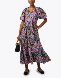 Look image thumbnail - Banjanan - Poppy Black Floral Print Cotton Dress