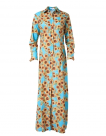 Kathe Sunflower Print Cotton Voile Shirt Dress