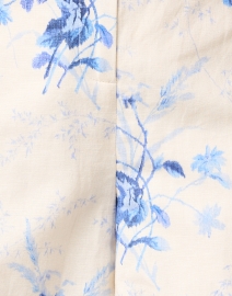 Fabric image thumbnail - L.K. Bennett - Fleur White and Blue Print Shorts