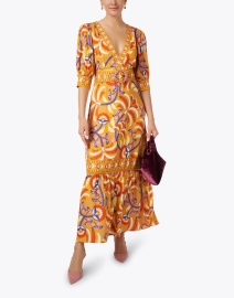 Look image thumbnail - Farm Rio - Yellow Multi Print Dress