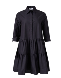 Product image thumbnail - Fabiana Filippi - Navy Cotton Shirt Dress