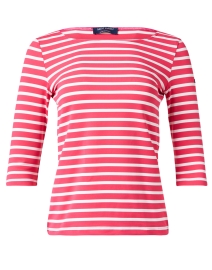 Product image thumbnail - Saint James - Garde Red and White Striped Jersey Top