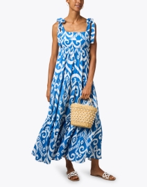 Look image thumbnail - Honorine - Marguerite Blue Print Maxi Dress