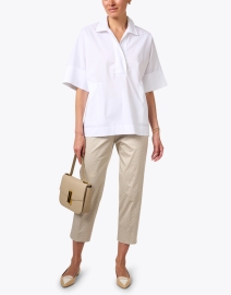 Look image thumbnail - Hinson Wu - Cindy White Stretch Cotton Top