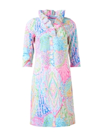 Multi Bazaar Printed Ruffle Neck Dress
