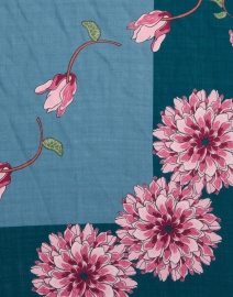 Fabric image thumbnail - Franco Ferrari - Marcovaldo Blue Floral Cashmere Scarf