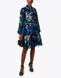Look image thumbnail - Kobi Halperin - Iris Blue Floral Print Dress