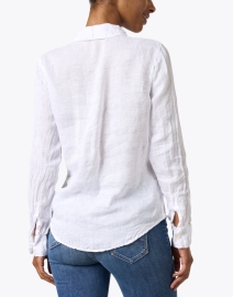 Back image thumbnail - CP Shades - Ruffle White Linen Ruffle Shirt