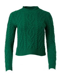 Accordo Green Cable Knit Sweater