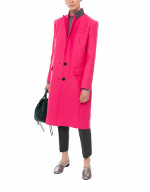 Hot Pink Wool Coat