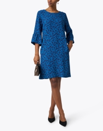 Look image thumbnail - Rosso35 - Blue Print Satin Dress