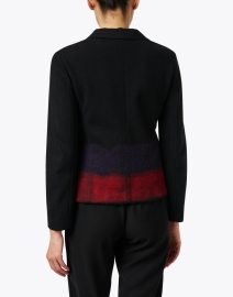 Back image thumbnail - Emporio Armani - Black Ombre Wool Blazer