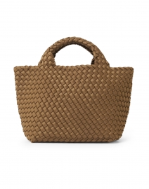 Product image thumbnail - Naghedi - St. Barths Mini Solid Mink Brown Woven Handbag