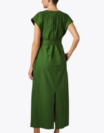 Back image thumbnail - Apiece Apart - Mirada Green Cotton Dress