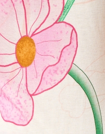 Fabric image thumbnail - Pashma - White Multi Floral Print Cashmere Silk Sweater