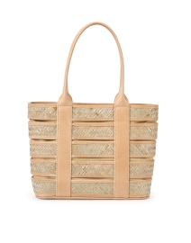 Product image thumbnail - Bembien - Lucia Tan Rattan and Leather Shoulder Bag