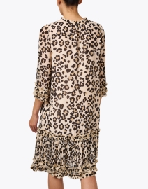 Back image thumbnail - Marc Cain - Beige Leopard Print Dress