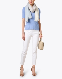 Extra_1 image thumbnail - Johnstons of Elgin - Blue Ombre Cashmere Stole