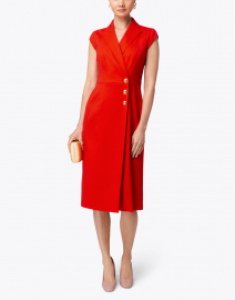 Dhana Ruby Red Stretch Wool Dress