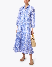 Look image thumbnail - Ro's Garden - Jinette Blue and White Print Dress