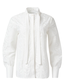 Product image thumbnail - Marc Cain - White Embroidered Blouse