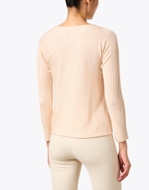 Back image thumbnail - Marc Cain - Peach Wool Cashmere Blend Sweater