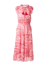 Red and White Kaleidoscope Print Dress