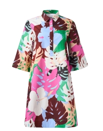 Product image thumbnail - Sara Roka - Jackalyn Multi Tropical Print Shirt Dress