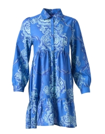 Romy Blue Printed Cotton Dress