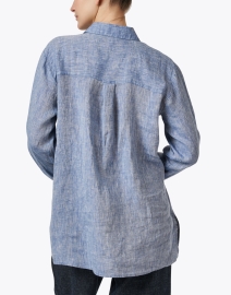 Back image thumbnail - Eileen Fisher - Chambray Linen Shirt