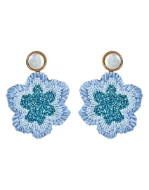 Product image thumbnail - Mignonne Gavigan - Aamir Blue Floral Drop Earrings