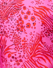 Fabric image thumbnail - Seventy - Pink Animal Print Satin Blouse
